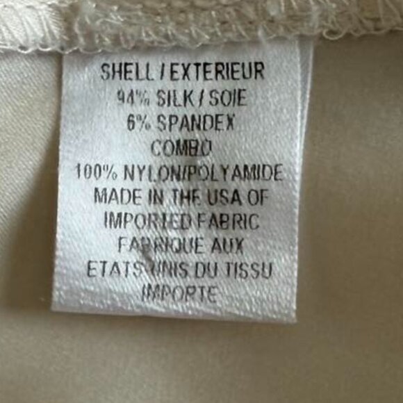 Milly silk sleeveless blouse top with buttons on the sides, cream/black size 8 - Picture 4 of 11